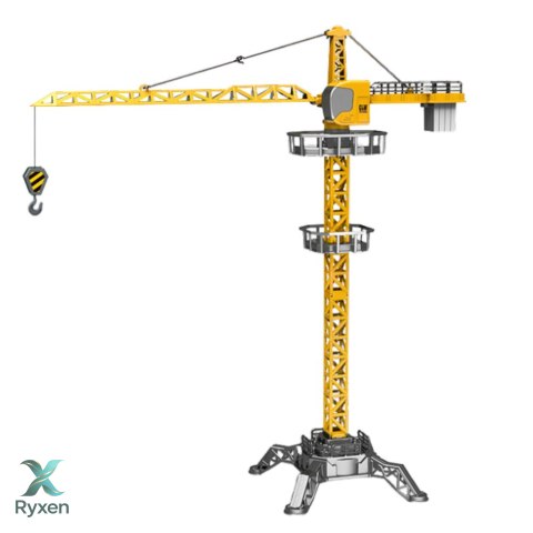 Dźwig Żuraw Zdalnie Sterowany RC Światła LED Obrót 360° 1:36 120 cm LEAN TOYS