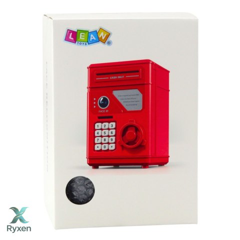 Elektroniczny Sejf Bankomat Skarbonka Na PIN Dla Dzieci Szary LEAN TOYS