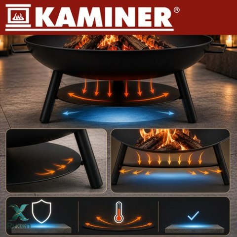 Grill ogrodowy trójnóg 167x58cm Kaminer KAMINER