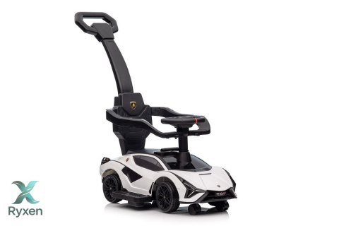 Jeździk z Pchaczem Lamborghini QLS-996T Biały LEAN CARS