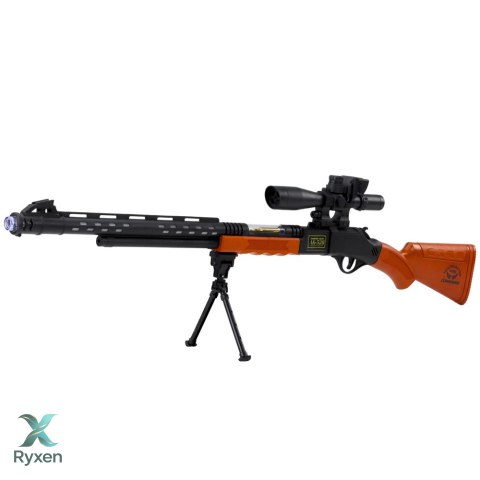 Karabin Snajperski Zabawkowy AK-528 Celownik Statyw Światła Dźwięki LEAN TOYS