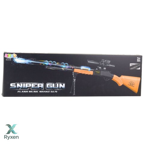 Karabin Snajperski Zabawkowy AK-528 Celownik Statyw Światła Dźwięki LEAN TOYS