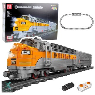 Klocki Konstrukcyjne Pociąg Szaro-Żółty Zdalnie Sterowany RC 1751 el. LEAN TOYS