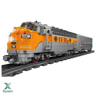 Klocki Konstrukcyjne Pociąg Szaro-Żółty Zdalnie Sterowany RC 1751 el. LEAN TOYS