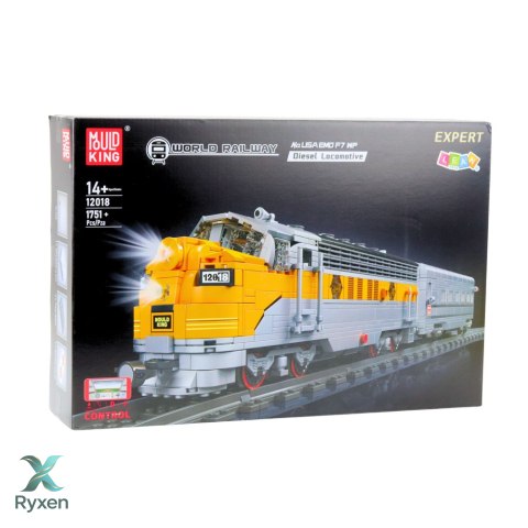 Klocki Konstrukcyjne Pociąg Szaro-Żółty Zdalnie Sterowany RC 1751 el. LEAN TOYS