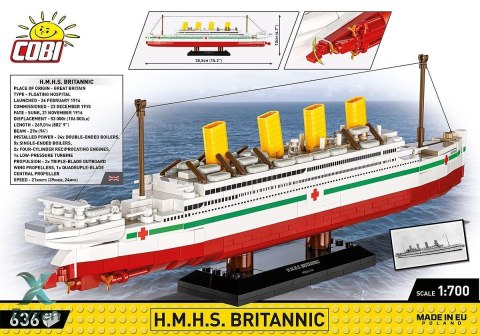 Klocki h.m.h.s. britannic 636 klocków COBI KLOCKI