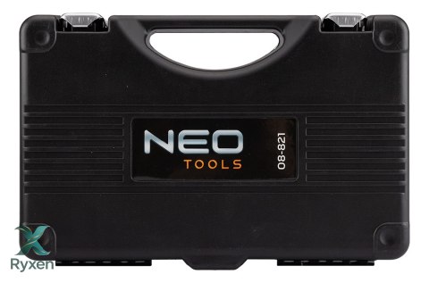 Klucz dynamometryczny dwukierunkowy 1/4", 5-25Nm, zestaw 21 szt. NEO TOOLS