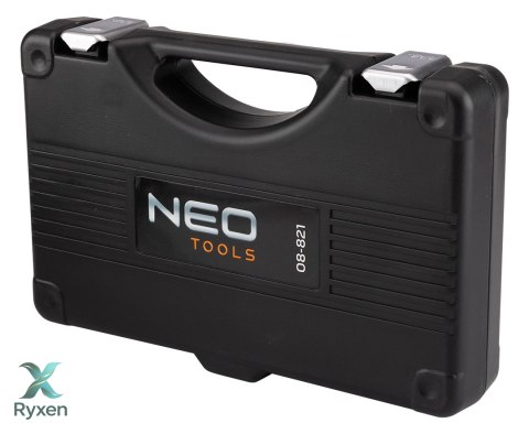 Klucz dynamometryczny dwukierunkowy 1/4", 5-25Nm, zestaw 21 szt. NEO TOOLS