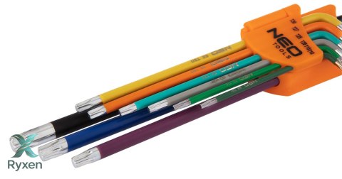 Klucze Torx T10-50, zestaw 9 szt., kolorowe NEO TOOLS