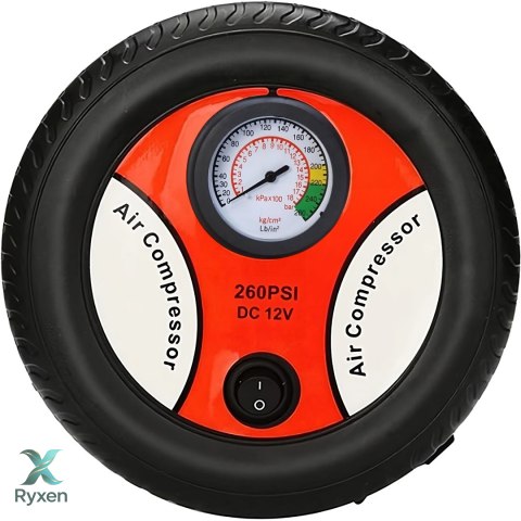 Kompresor samochodowy sprężarka pompka do kół opon piłki 260 psi 12v 18 bar RTO