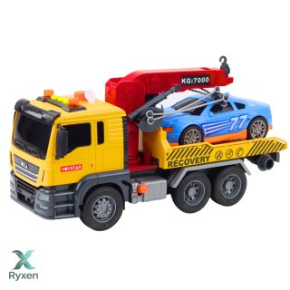 Laweta Z Dźwigiem Samochód Wyścigowy Światła Dźwięki LEAN TOYS