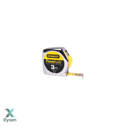 Miara 3m/12,7mm powerlock, obudowa metalowa [k] Stanley