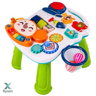 Stolik Interaktywny Edukacyjny Dla Malucha Światła Dźwięki Kolorowy 6w1 LEAN TOYS