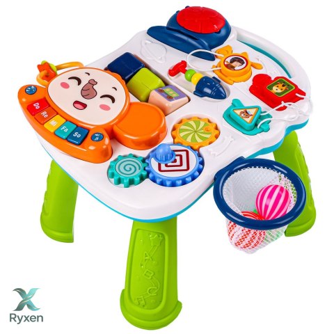 Stolik Interaktywny Edukacyjny Dla Malucha Światła Dźwięki Kolorowy 6w1 LEAN TOYS