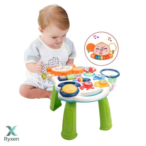 Stolik Interaktywny Edukacyjny Dla Malucha Światła Dźwięki Kolorowy 6w1 LEAN TOYS