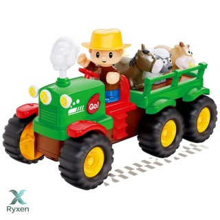 Traktor Edukacyjny Interaktywny Dla Malucha Zwierzęta Światła Dźwięki LEAN TOYS