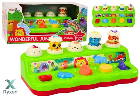 Zabawka Pop Up Wyskakujące Zwierzątka Panel Edukacyjny Dla Dzieci Dżwięki LEAN TOYS