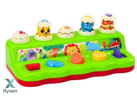 Zabawka Pop Up Wyskakujące Zwierzątka Panel Edukacyjny Dla Dzieci Dżwięki LEAN TOYS