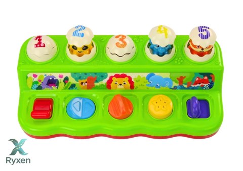 Zabawka Pop Up Wyskakujące Zwierzątka Panel Edukacyjny Dla Dzieci Dżwięki LEAN TOYS