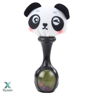 Zestaw Grzechotki Sensoryczne Z Miękką Piłeczką Małpka Panda 2szt LEAN TOYS