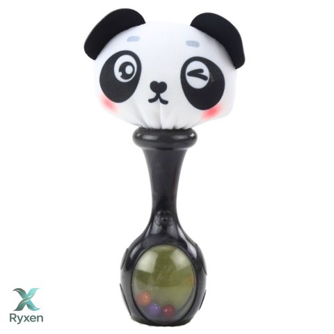 Zestaw Grzechotki Sensoryczne Z Miękką Piłeczką Małpka Panda 2szt LEAN TOYS