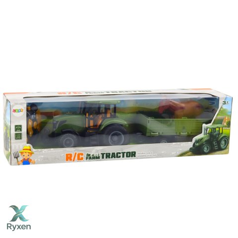 Zestaw Traktor Z Przyczepą i Koniem Zdalnie Sterowany RC LEAN TOYS