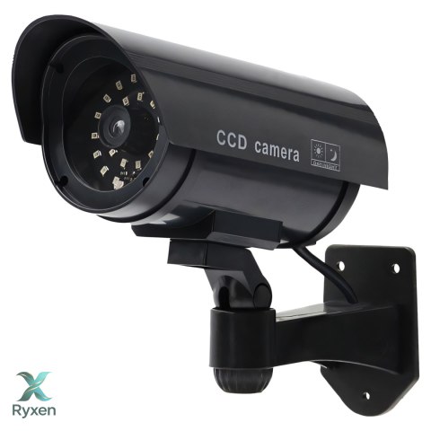 Kamera atrapa zewnętrzna ścienna z diodą migającą ir led monitoring + kołki - e057-2 RTO