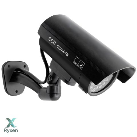 Kamera atrapa zewnętrzna ścienna z diodą migającą ir led monitoring + kołki - e057-2 RTO