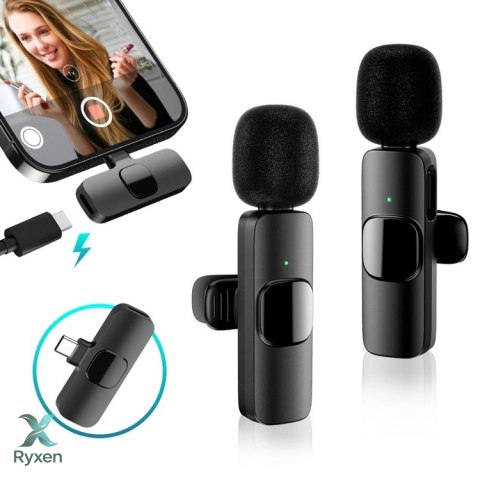DA704 MIKROFON KRAWATOWY BEZPRZEWODOWY USB-C 2SZT ATL
