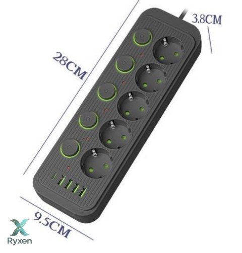 DA714A PRZEDŁUŻACZ ZASILAJĄCY 5M 4xUSB ATL