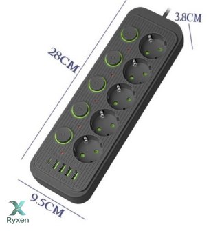 DA714A PRZEDŁUŻACZ ZASILAJĄCY 5M 4xUSB ATL