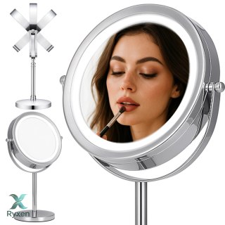 Lusterko kosmetyczne do makijażu podświetlane led lustro dwustronne stojące -u056 RTO