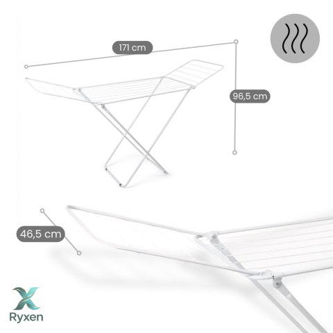 Metalowa suszarka do ubrań 14m, szara