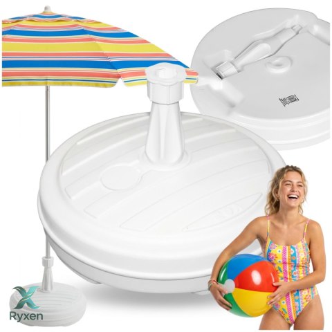 Podstawa do parasola 43cm 13L z uchwytem na piasek i wodę, biała EDA