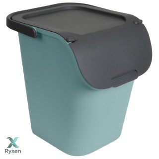 Pojemnik do segregacji 40L 32x16cm z pokrywą, eukaliptusowa zieleń/antracyt EDA