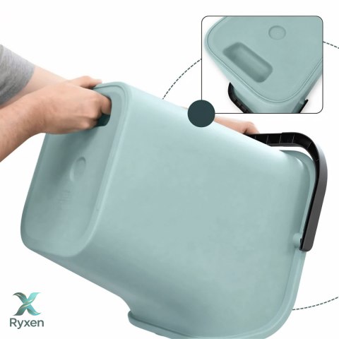 Pojemnik do segregacji 40L 32x16cm z pokrywą, eukaliptusowa zieleń/antracyt EDA