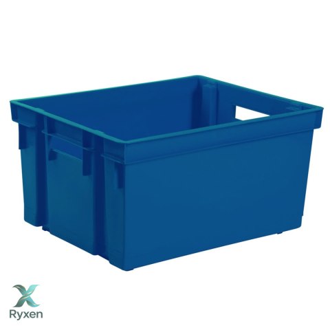 Pojemnik magazynowy 30L z uchwytami, niebieski, polipropylen 44,1x34,5x23,5cm EDA