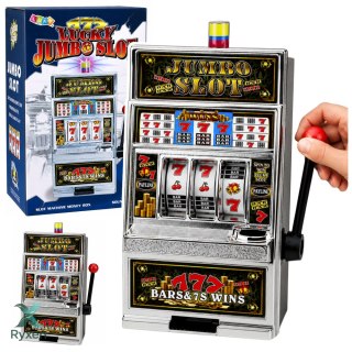 Automat do Gry Slot Kasyno Skarbonka Duża Wyrzutnia Monet Światła Dźwięki