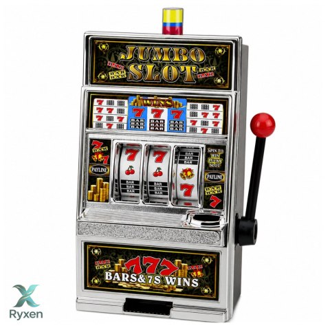 Automat do Gry Slot Kasyno Skarbonka Duża Wyrzutnia Monet Światła Dźwięki