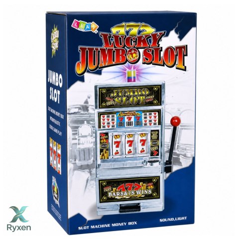 Automat do Gry Slot Kasyno Skarbonka Duża Wyrzutnia Monet Światła Dźwięki