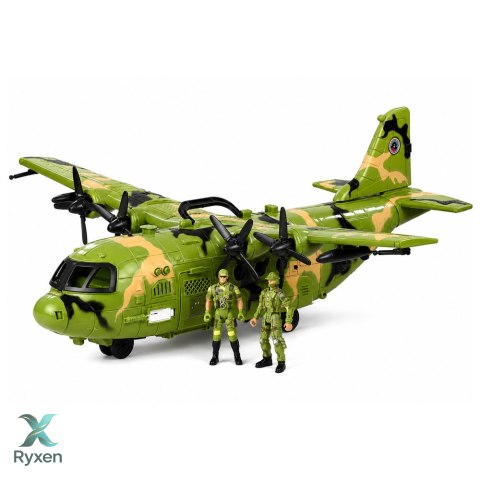 Ogromny Samolot Wojskowy Militarny Figurki 64 cm