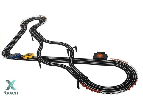 Tor Wyścigowy 2 Autka Kontrolery Slot Cars 1:64