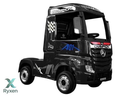 Auto Mercedes Actros Czarny Lakierowany Ciężarówka Dla Dzieci Pilot LED MP4