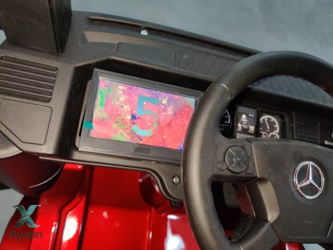 Auto Mercedes Actros Czarny Lakierowany Ciężarówka Dla Dzieci Pilot LED MP4