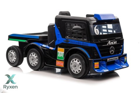 Auto Na Akumulator Ciężarówka Mercedes + Naczepa XMX622B Granatowy LCD
