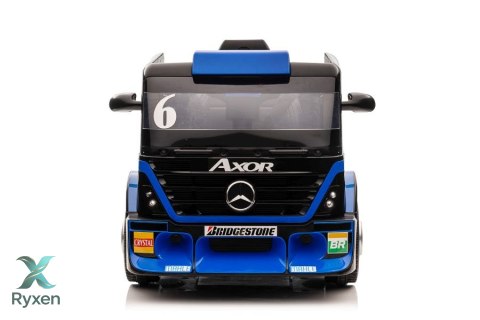 Auto Na Akumulator Ciężarówka Mercedes + Naczepa XMX622B Granatowy LCD