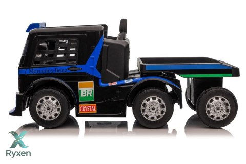 Auto Na Akumulator Ciężarówka Mercedes + Naczepa XMX622B Granatowy LCD