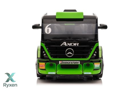 Auto Na Akumulator Ciężarówka Mercedes + Naczepa XMX622B Zielony LCD