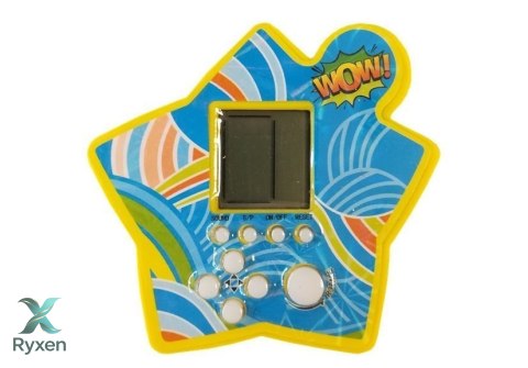 Gra Elektroniczna Kieszonkowa Brick Tetris Żółty