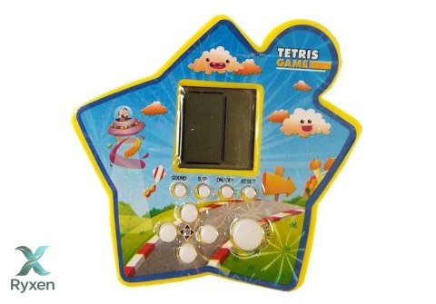 Gra Elektroniczna Kieszonkowa Brick Tetris Żółty
